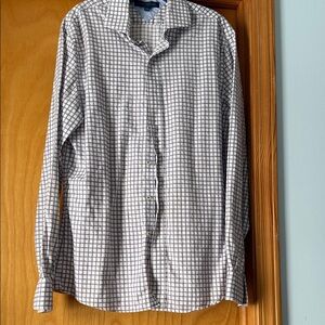 Tommy Hilfiger Men's Black and White Plaid Shirt